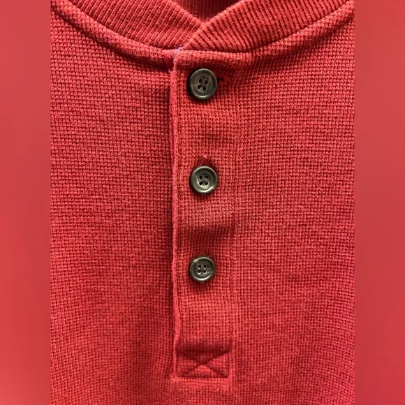 L.L. Bean Men's Waffle Henley Long Sleeve Shirt - Picture 4 of 5